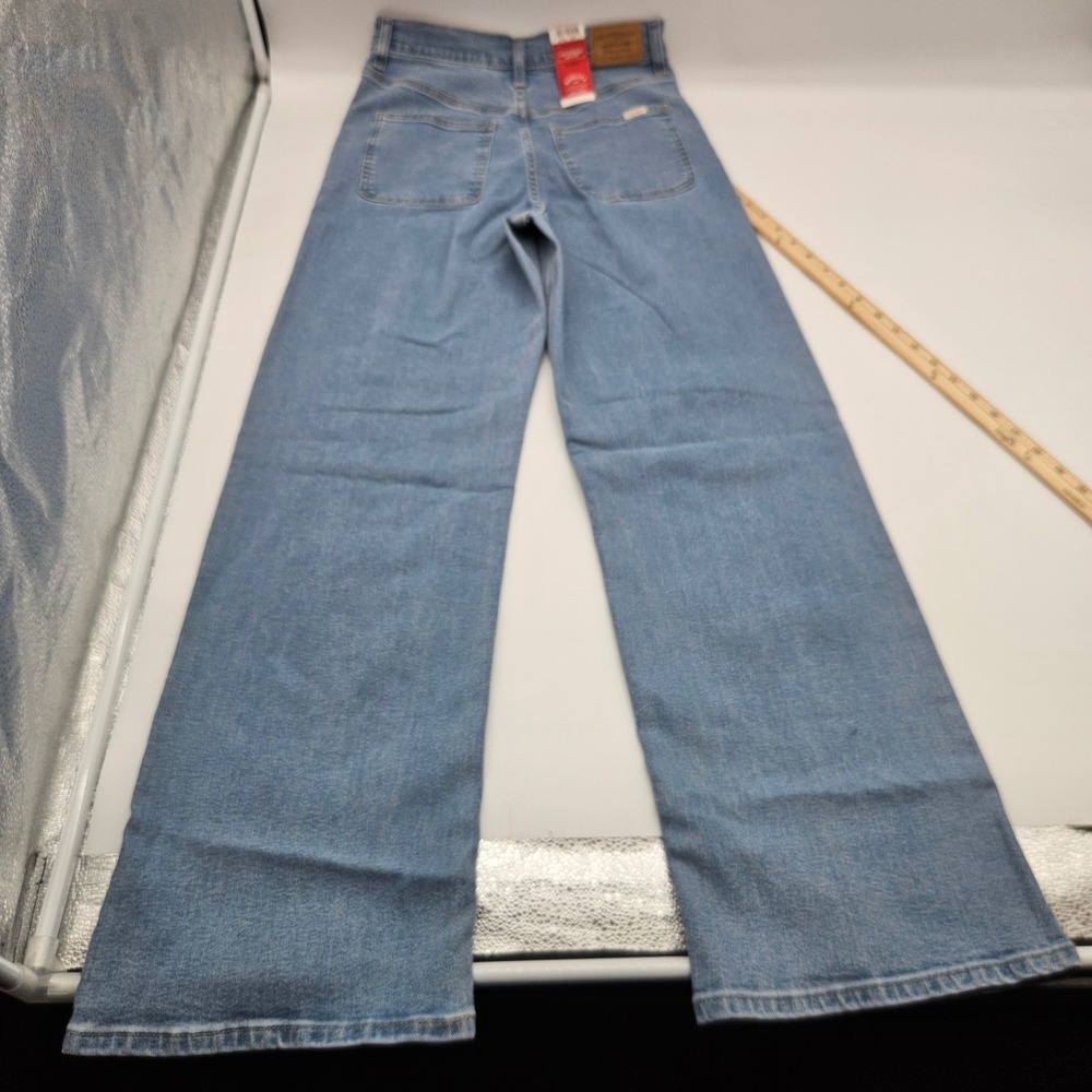 Levi Strauss Signature‎ Loose Straight Trouser High Rise Jeans Blue Size 4 W27 - Picture 7 of 11
